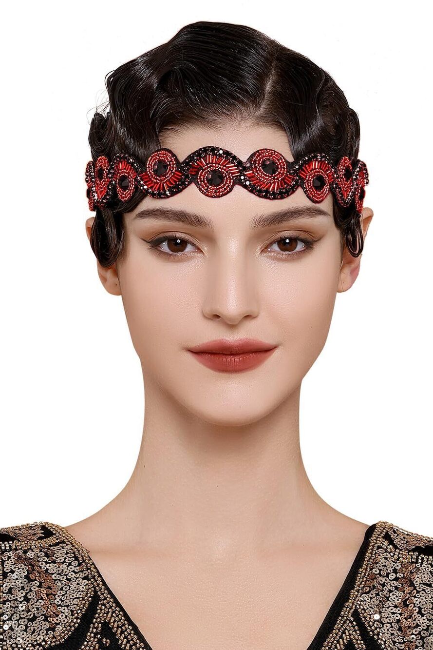 5780 Flapper Headpiece - Roaring 20s Headband 1920s Gatsby Headpiece